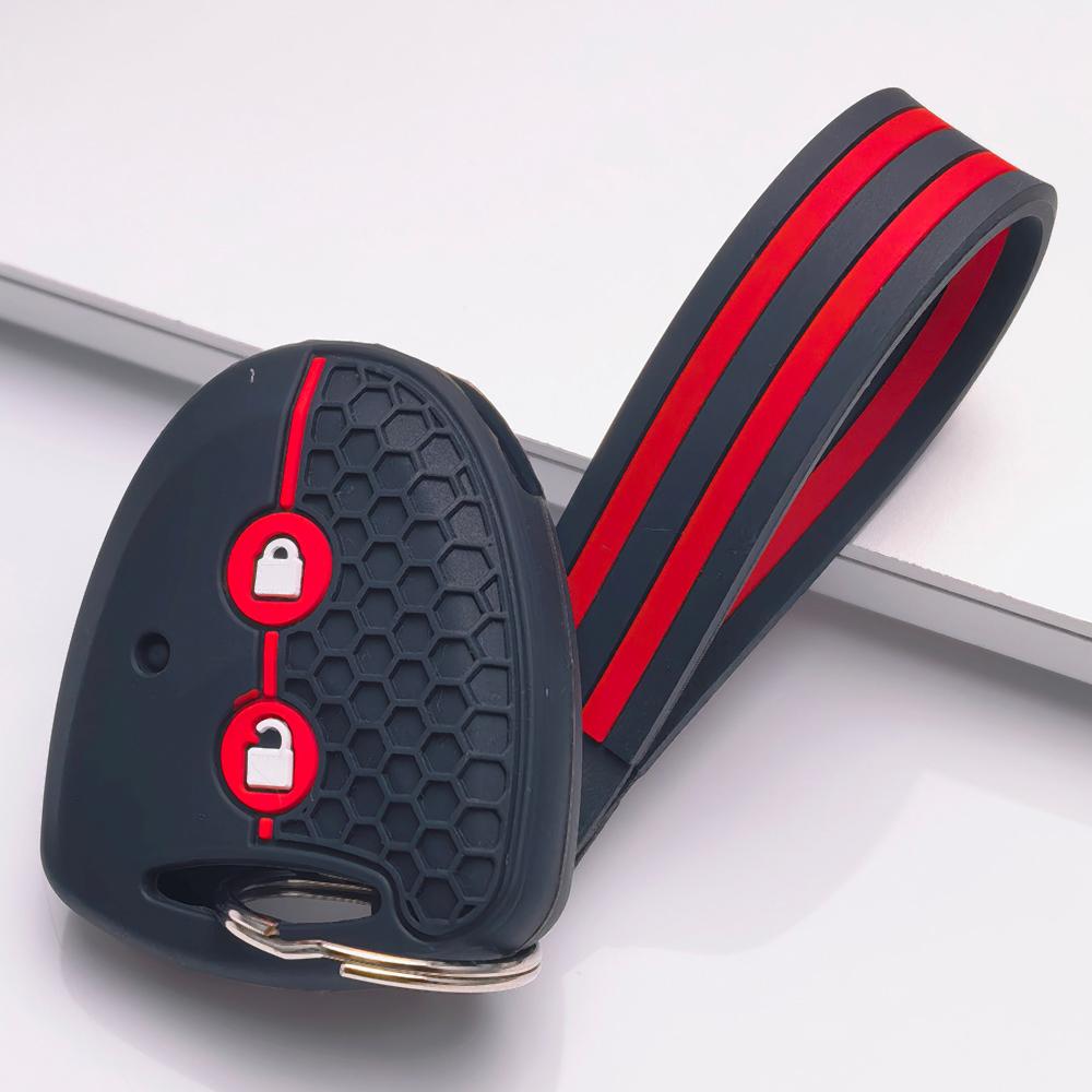 Key Fob Cover for Toyota Grand New Avanza Xenia PERODUA Alza Myvi Axia with Keychain Anti-Scratch Guard Shockproof Protection Soft Grip Texture