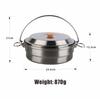 STARCAMP Lightweight 304 Stainless Steel Outdoor Camping Cooking Pot Steamer for Travel