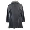 Diesel Made In Italy Fake Mouton Coat L Charcoal Gray Women Used