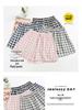 2022 Summer Women's Casual Cotton Linen Plaid Wide-Leg Shorts, Plus Size