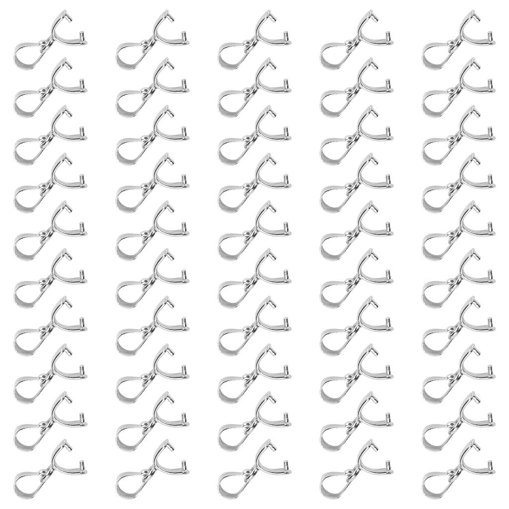 50Pcs Pendant Buckle Connector Pinch DIY Making Charm Connection Emerald Clip Craft Supplies