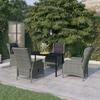 Ensemble à manger de jardin 5 pcs  clair