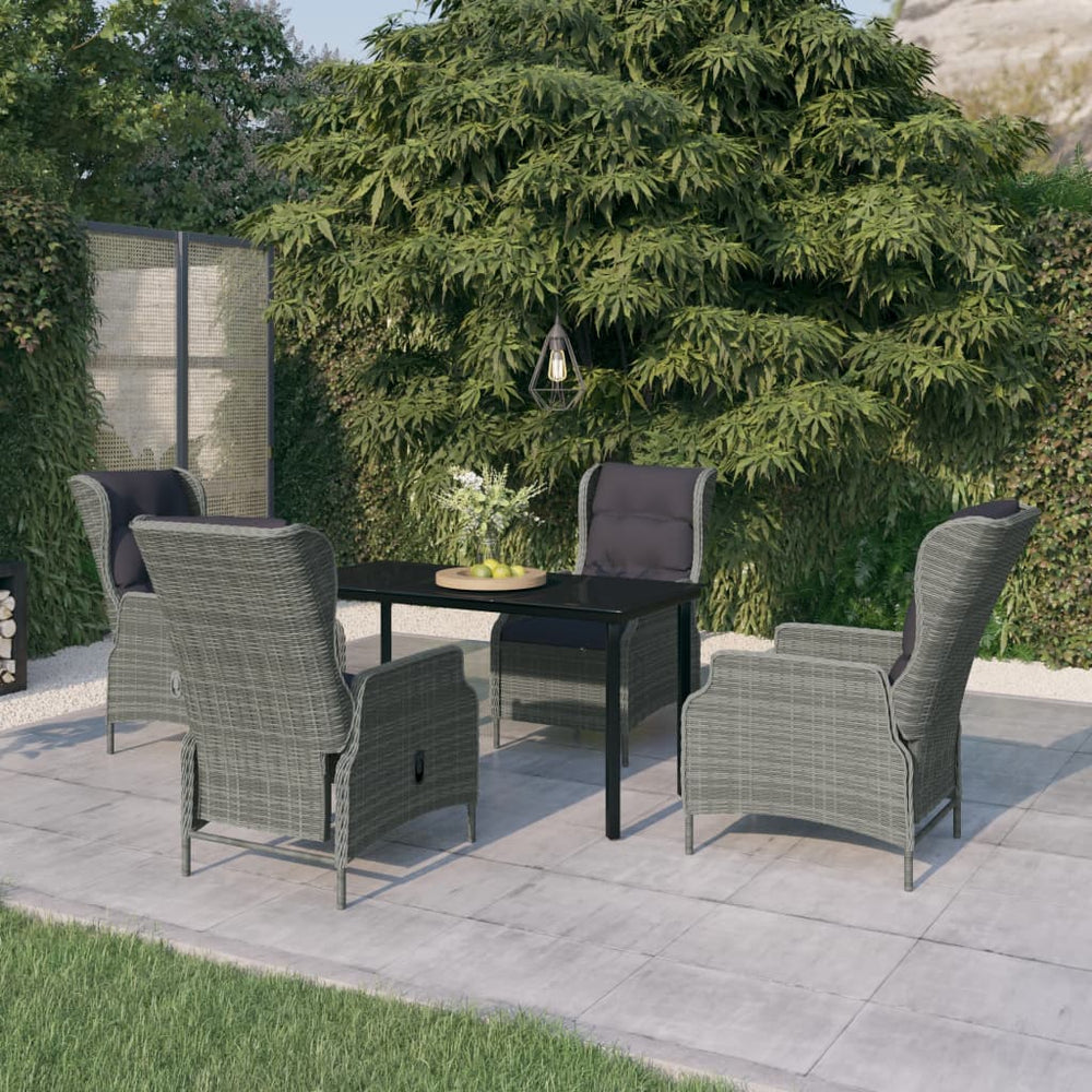 Ensemble à manger de jardin 5 pcs  clair
