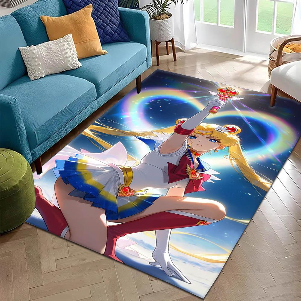 3D S-Sailor M-Moon Movie Anime Hot Carpet Rug for Art Living Room Decor Sofa Home Bedroom Gifts Fans Area Rug Non-slip Floor Mat