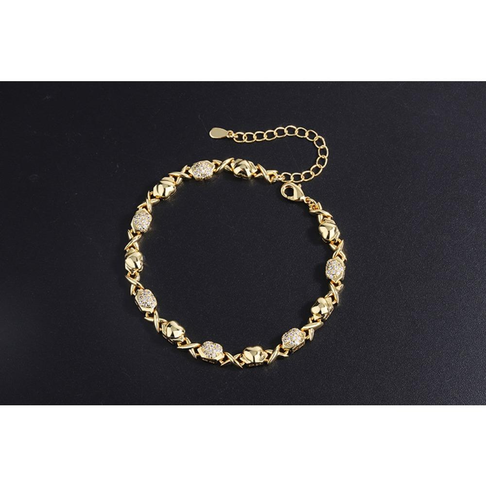 Jewelry love diamond necklace, European and American micro-inlaid heart-shaped ins necklace love pendant two sets
