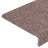 Self Adhesive Stair Treads 15 Pcs 65 X 21 X 4 Cm Light Brown Rectangular Edge