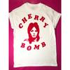 Vintage Joan Jett Cherry Bomb For Fans Heavy Cotton White S-4XL Shirt MM367 Long or Short Sleeves