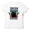 Pew Pew Madafakas Tshirt Unisex Kids NEW Funny Cat Lover Retro Vintage