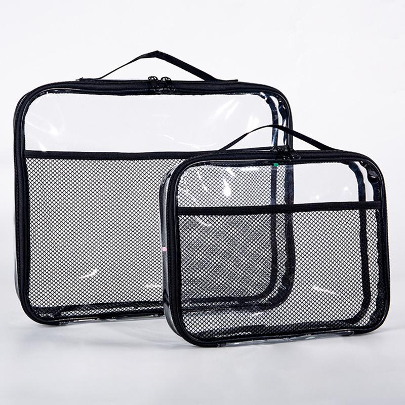 Large Capacity Block Toys Storage Bag Transparent Zipper Puzzle Block Organizer Bags Cosmetic Storage Organizer Bag