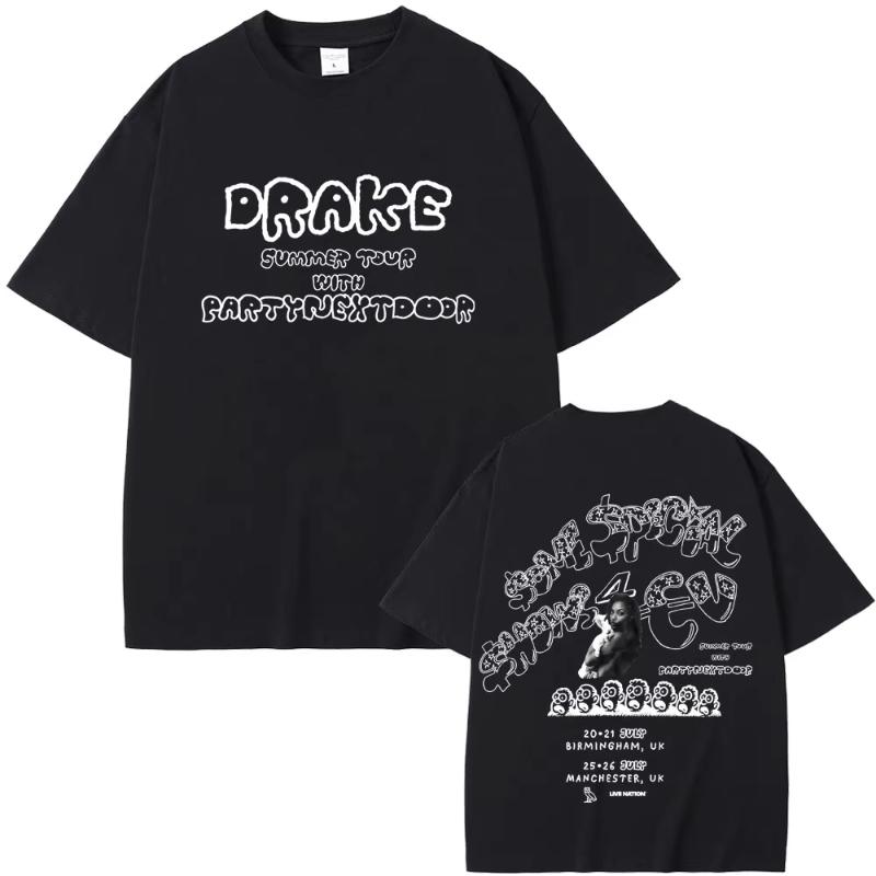 Rapper PARTYNEXTDOOR Drake Some Sexy Songs 4 U SSS4U 2025 Double Sided Print T Shirts Unisex Fashion Hip Hop Oversized Tshirts