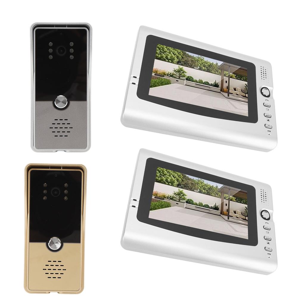 Wired Video Intercom System Smart Infrared Video Doorbell Camera with 7 Inch TFT Color Screen Displa