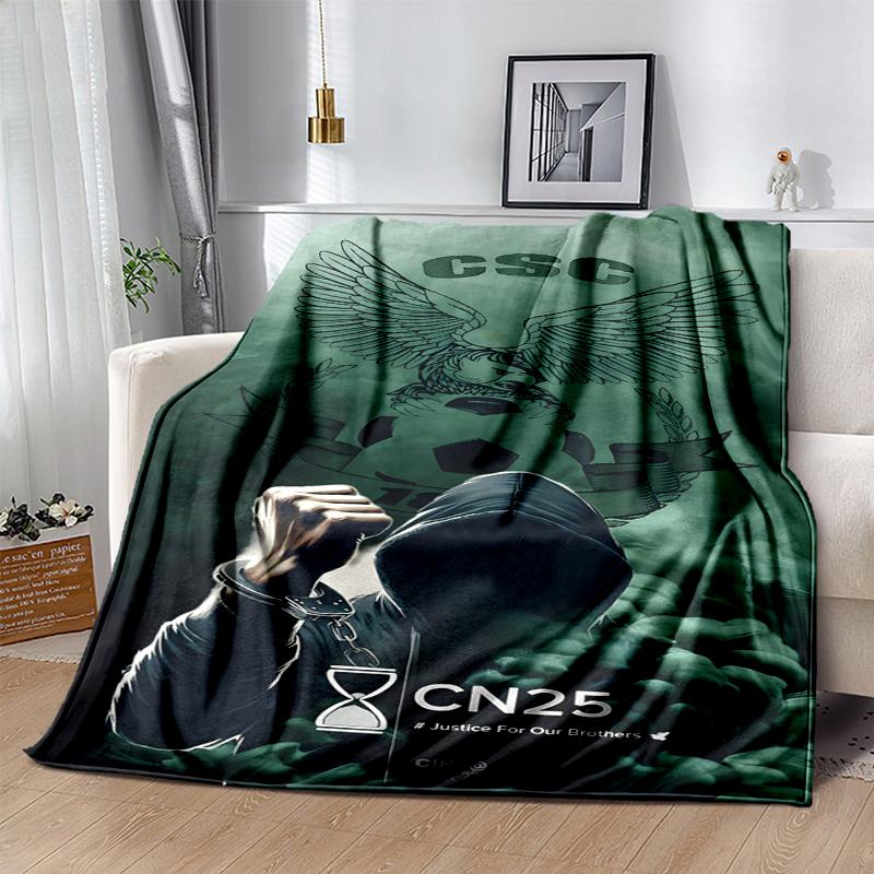 CSC Flannel Blanket Soft All-Season Throw, Design for Camping, Car Travel, Hiking Sofa, Bed, Office Perfect Gift for Parties