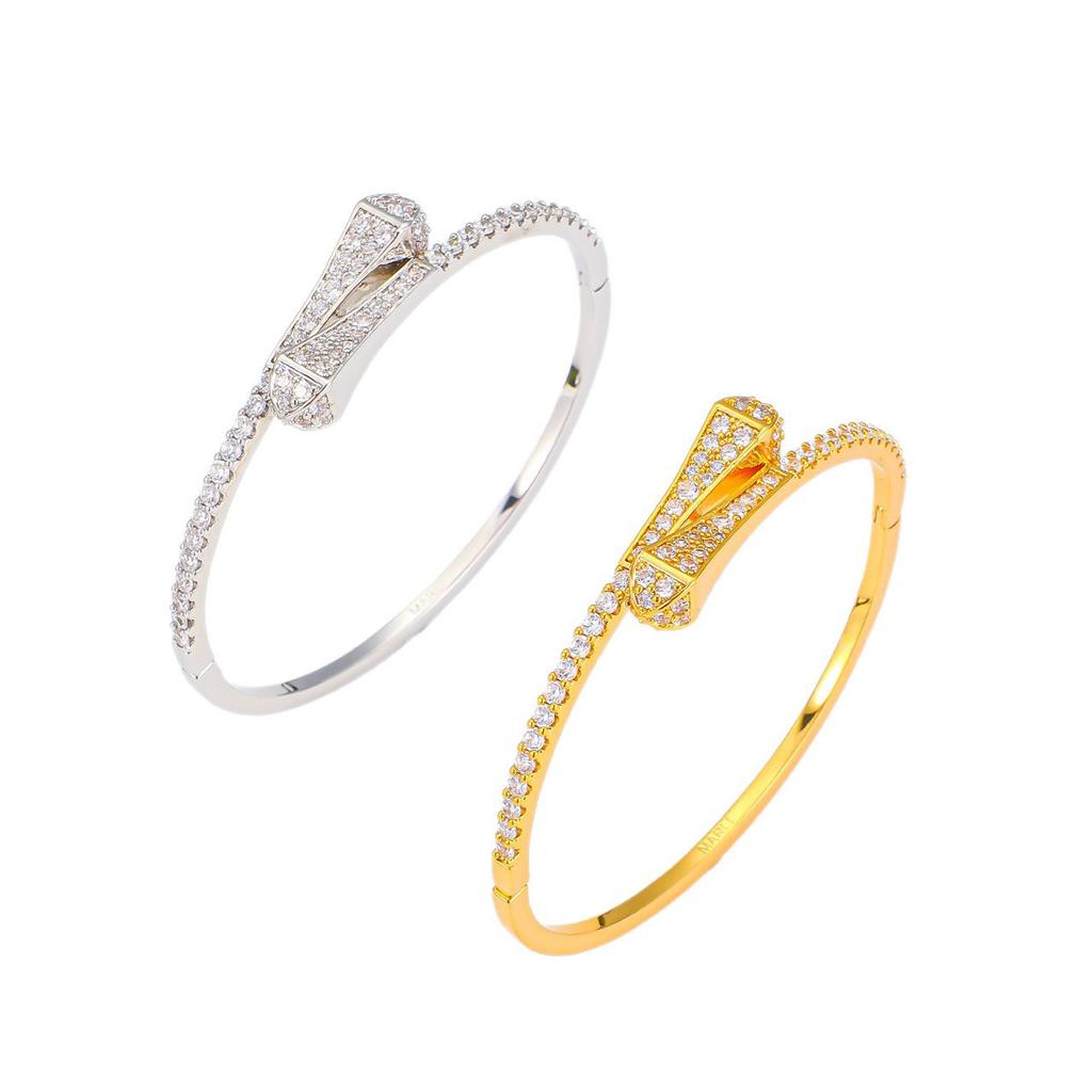 Wave Bracelet Fashionable Light Luxury Pyramid Bracelet Women's Irregular Design Ring
