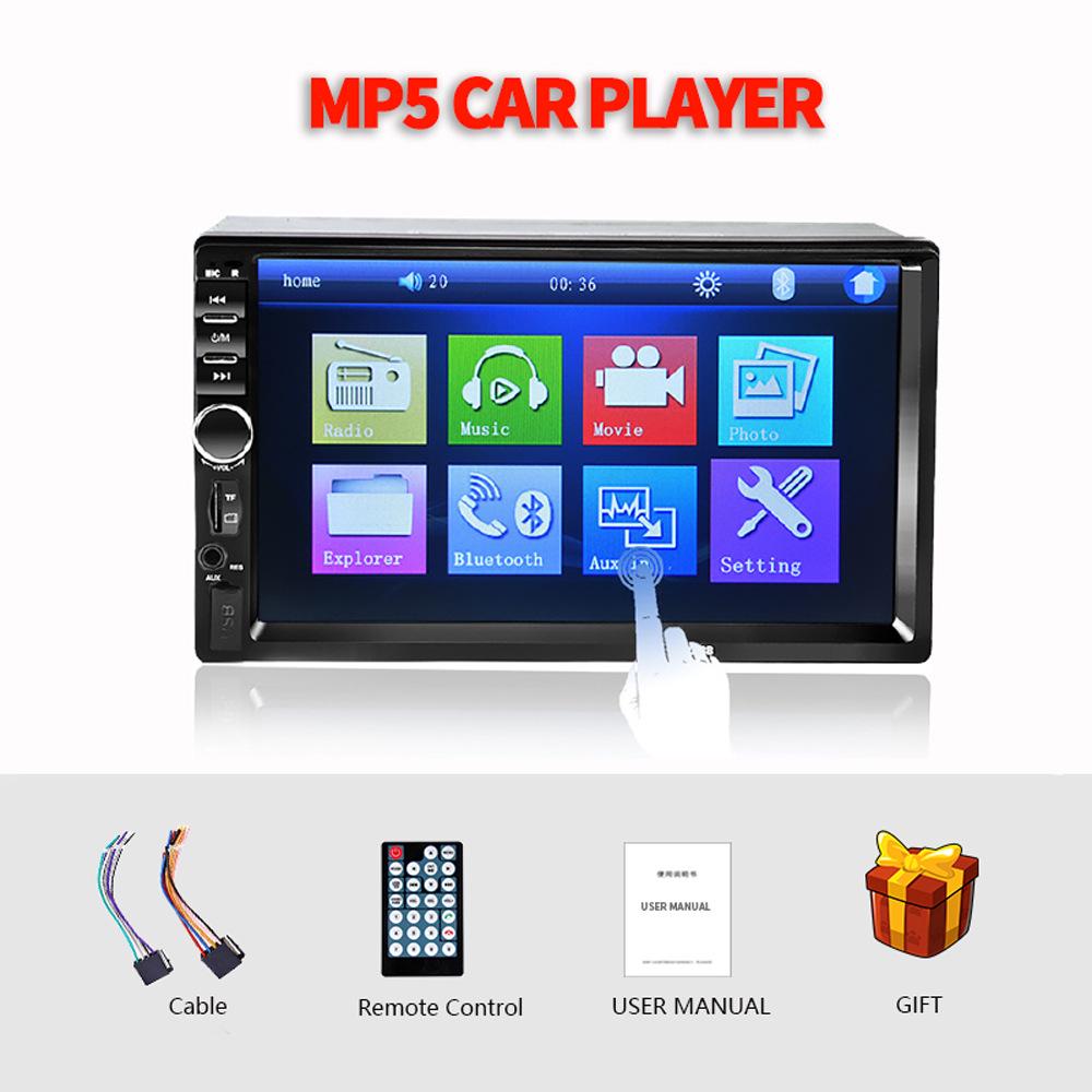 7-Inch Universal Car MP5 Player: HD Touchscreen with Bluetooth & Reversing Camera