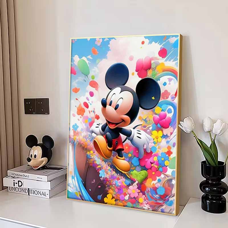 Disney Diamond Painting Mickeys Colorful Carnival Trendy Illustration Mosaic Art DIY Cross Stitch Embroidery Set Full Diamond Home Decor Gift