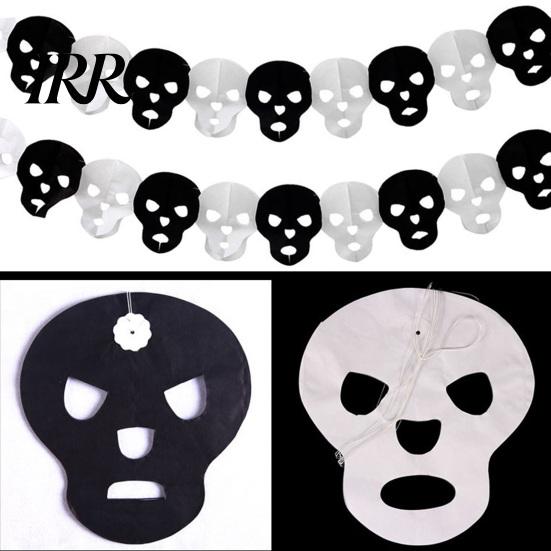 High-quality Halloween Banner 5 Pcs 10FT Banner, Spooky Spider Bat Skull Ghost Decorative Holiday Cloth Pumpkin Hanging Bunting Garland for