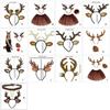 Christmas Deer Costume for Women Girl Christmas Deer Ear Headband Deer Tail Nose Skirt Halloween Amimal Outfit Accessory