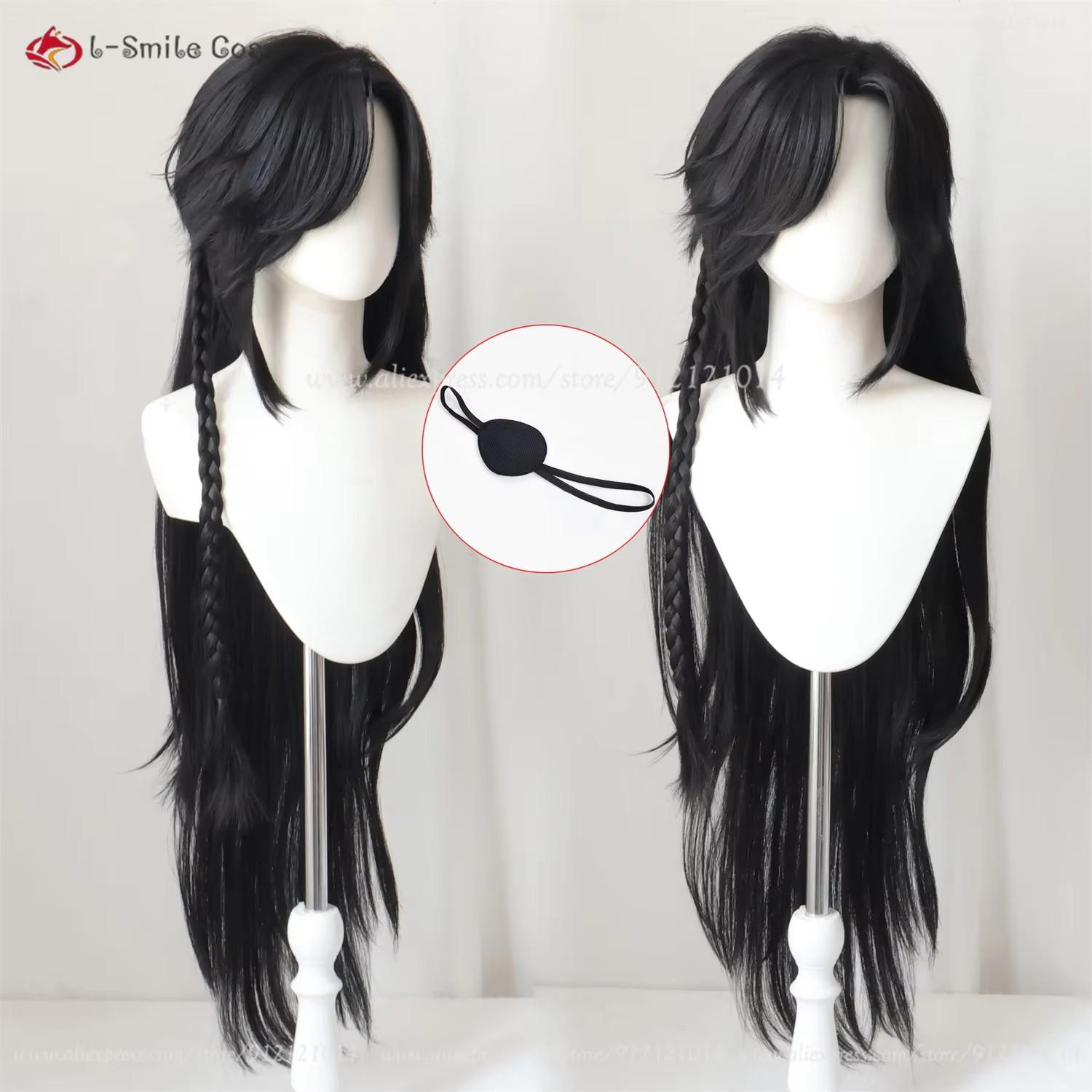 Anime Tian Guan Ci Fu Hua Cheng Cosplay Pruik Hemelse Ambtenaren Zegening Cosplay San Lang Zwarte Pruiken Hittebestendig Synthetisch Haar white