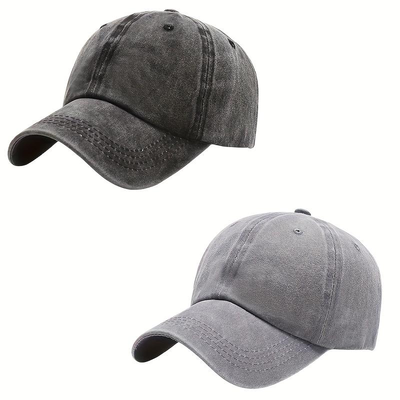Solid Washed Denim Baseball Cap Vintage Unisex Cotton Sport Hat Outdoor Soft Top Breathable Versatile Sunshade Caps Women Men