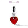 Silver Ziyun Retro Crown Love Pendant in Sterling Silver - Queen Style Fashion DIY Beaded Accessory (Model: SCC2247)