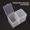 1pc Nail Storage Box Double Grille Dust Proof Belt Cover Cotton Sheet Napkin Storage Box Nail Accessories Finishing