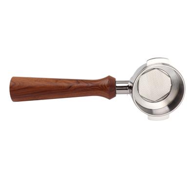 58mm Portafilter Stainless Steel Coffee Tea Portafilter Holder Single Spout Brewing Coffee Filter Wooden Handle Coffee Accessories