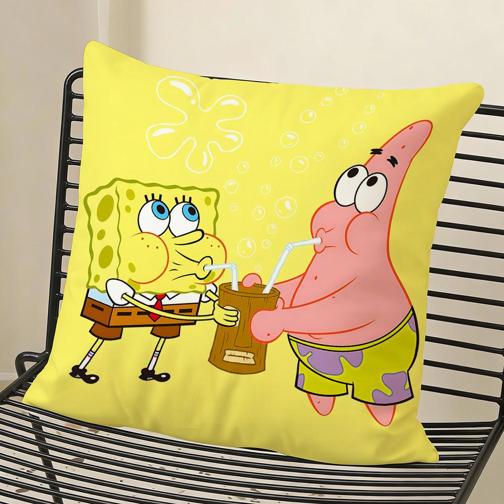 S-Sponge B-Bob Covers For Living Room Cushions Cover Decorative Pillows Pillow Cases Interior Decoration Personalized Gifts Sofa