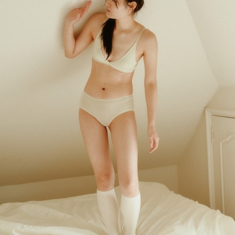 SOOPUI Organic Cotton Knee Socks In Ivory