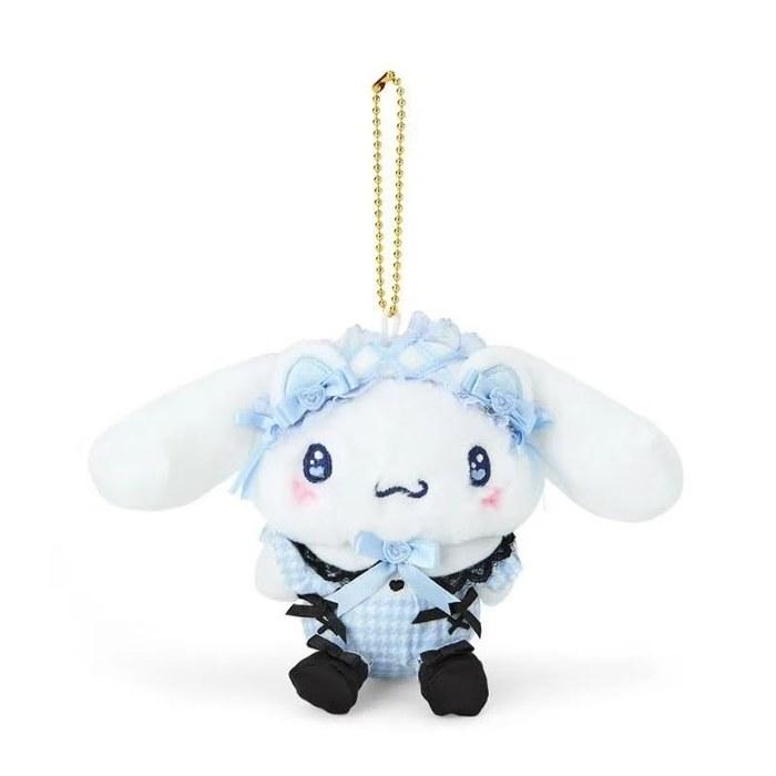[ZITION] Hello Kitty Cinnamoroll Kuromi My Melody Mascot Holder Dream Ribbon Mascot Pendant Plush Keychain (Cinnamoroll)