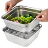Asdays Square Storage Container and Basket Dishwasher Square Stainless Bowl and Basket Set, Safe, Design, Space-Saving, Steel, (28cm)