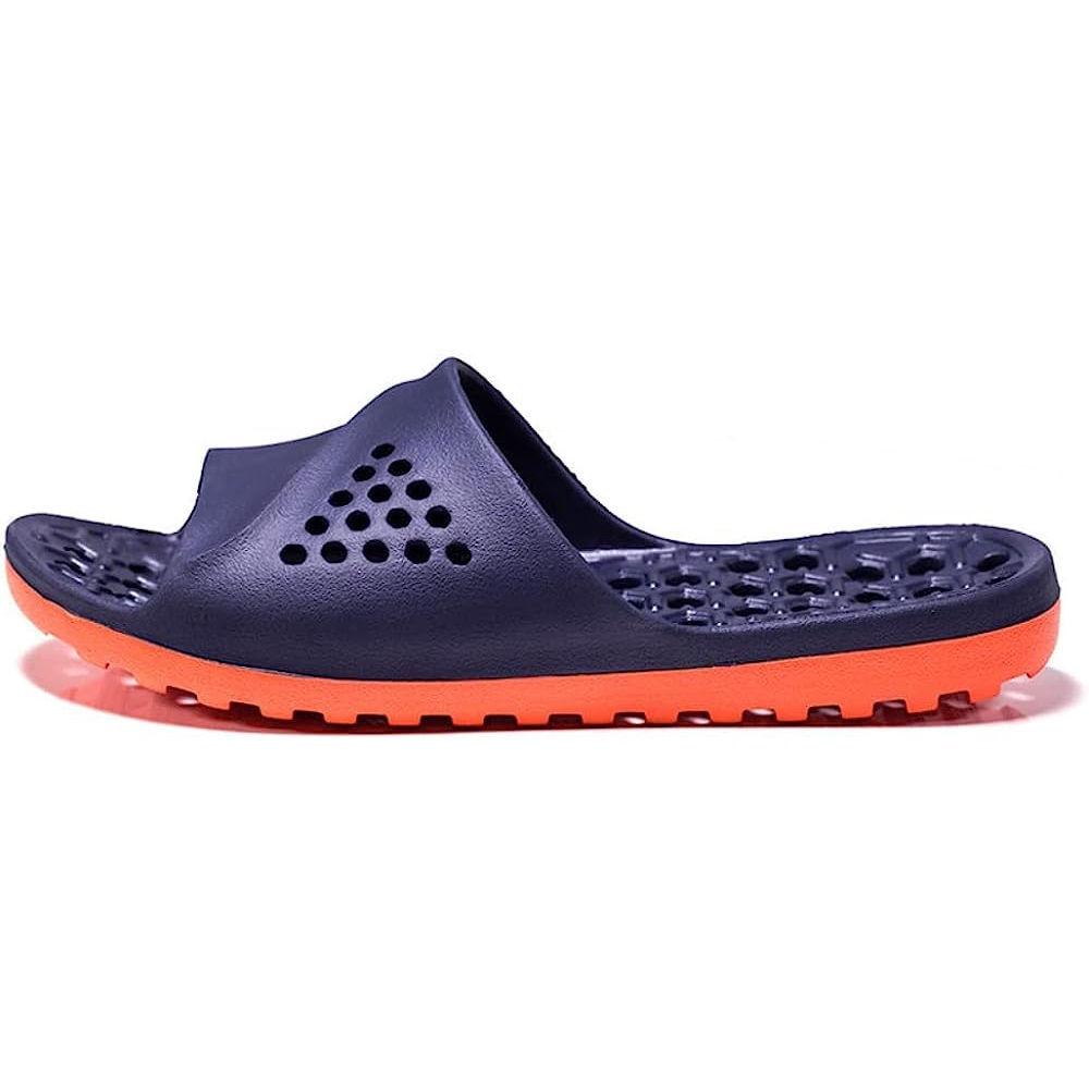 Men Women Quick Drying Non Slip Slippers with Drain Holes Open Toe House Bathroom Slides for Bedroom Pool Gym Beach