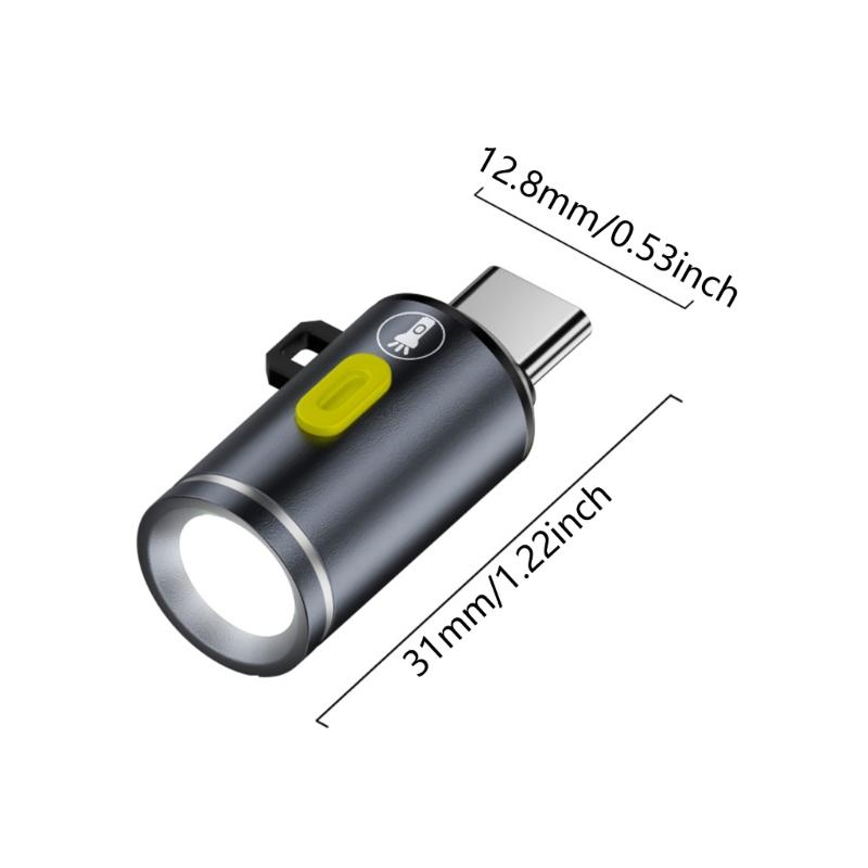 Compactly Mini Type C Flashlight Ideal For Camping Hiking And Emergency Use Connect Directly To PowerBanks Or Charger