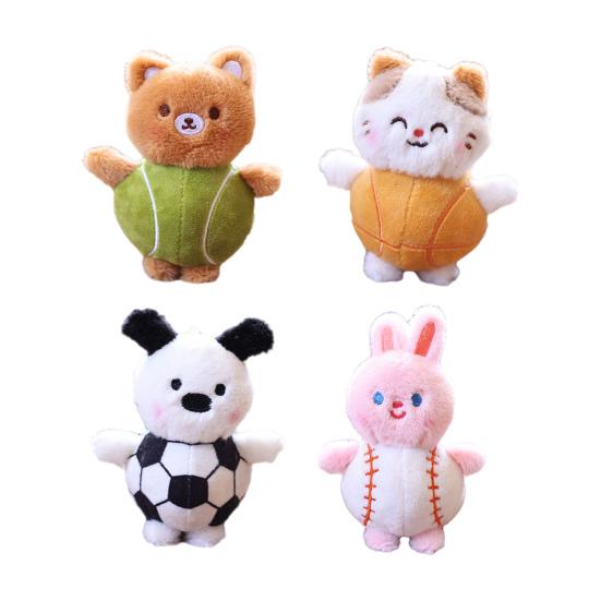 Doll Pendant Keychain Animal Ball Shape Plush Doll Key Holder Lightweight Keychain Keys Backpack Car Accessories