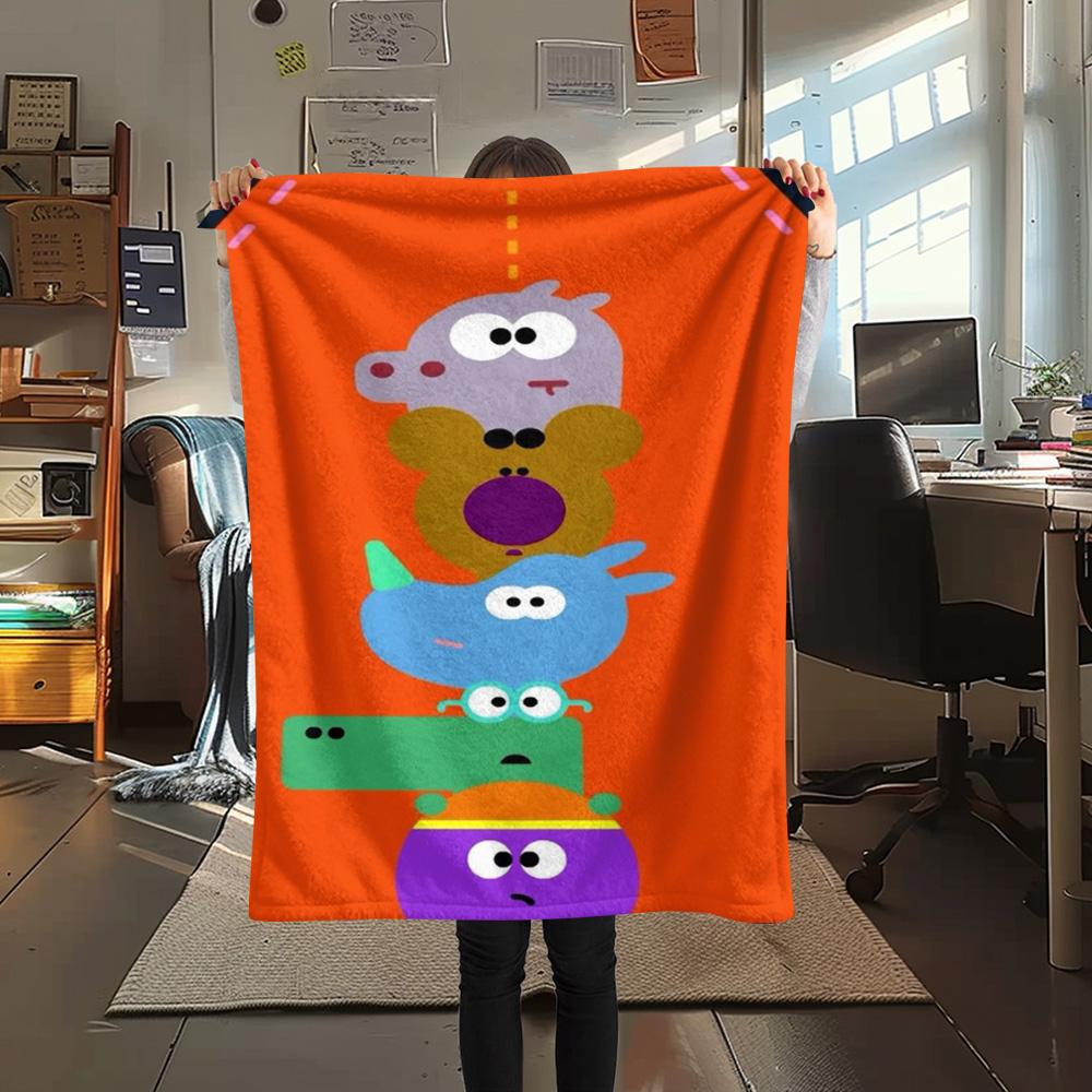 1PC Hey Duggee Patterned Flannel Blanket Suitable For All Seasons for Home Decor Warmth and Comfort Gifts Holiday Present