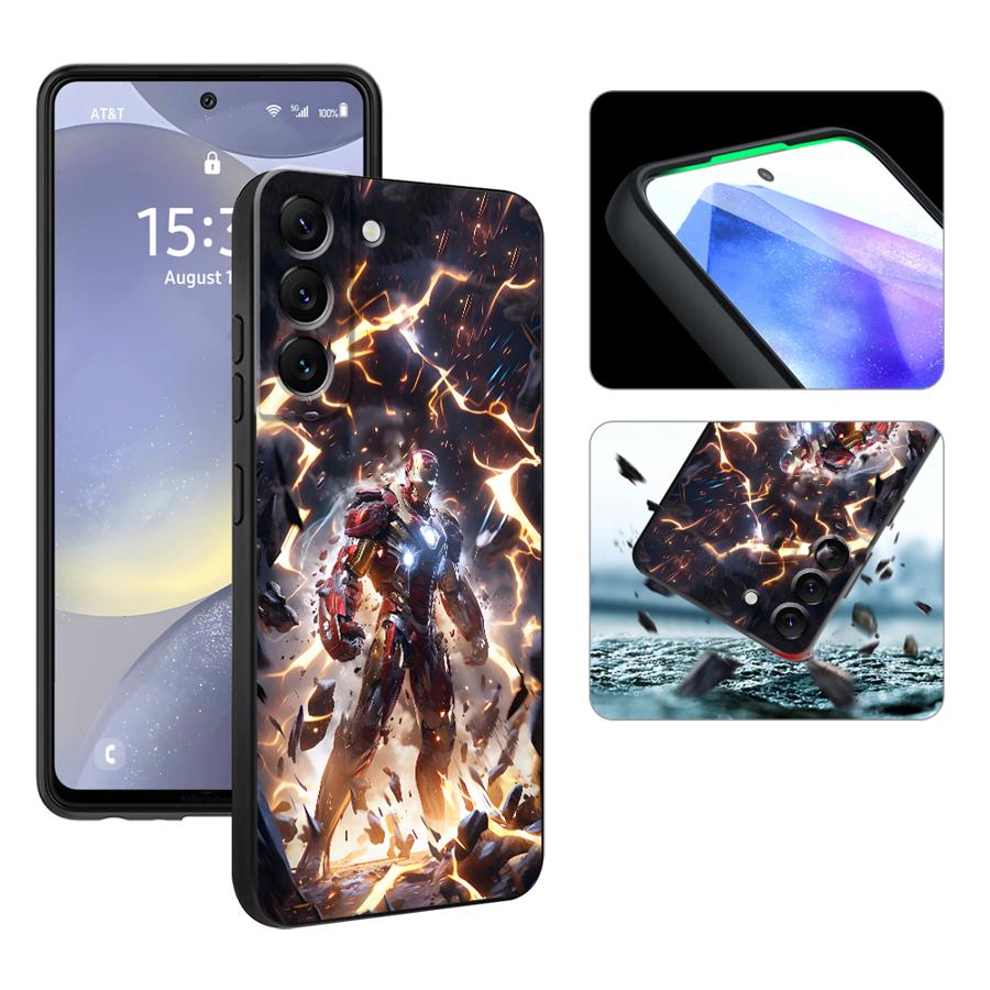 Marvel Lightning Iron Man Phone Cover Case for Samsung Galaxy A57 A53 A35 A52 A36 A24 A55 A32 A25 A23 A73 A51 A37 A22 A26 A71