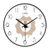 Cartoon Animal Wall Clock Simple Cute Living Room Children's Bedroom Clock Nordic Minimalist Home No Punching Analog Clock 8inch