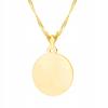 Gold Necklace with a Ring, a Hanging Pendant, Silver 925