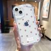 Pink polka dots are suitable for iphone16promax mobile phone case, the new Apple 15 anti-drop 14pro, Japan and Korea 13/12.