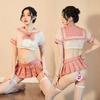 Senior sister fun fashion jk uniform temptation suit sexy transparent shirt plaid skirt pleated 8530