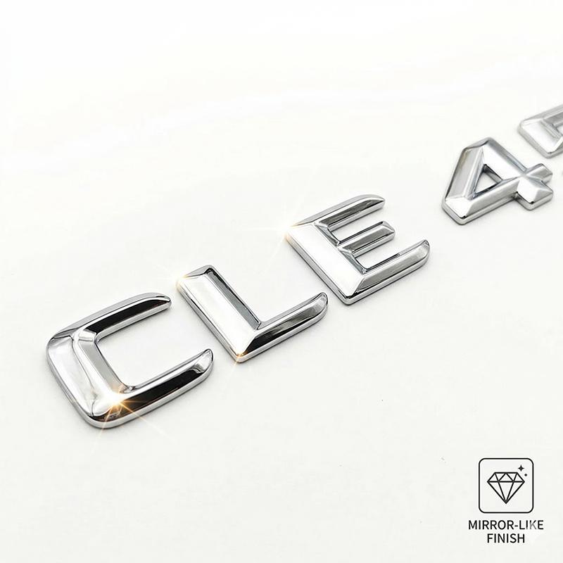 3D CLE450 CLE300 Rear Trunk Letters Badge Emblem For Benz CLE Class Gloss Black Chrome Car Logo Sticker Styling Accessories