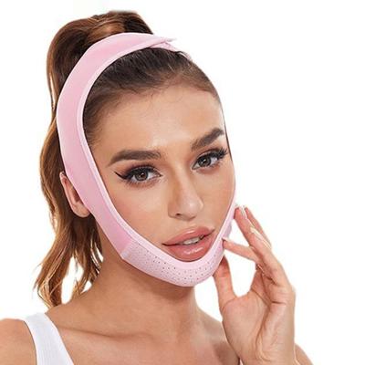 V Line Face Lifting Strap Adjustable Breathable Cheek Slimming Chin Strap Sleeping Face Skin Tightening Elastic Band Women Face Shaper Belt