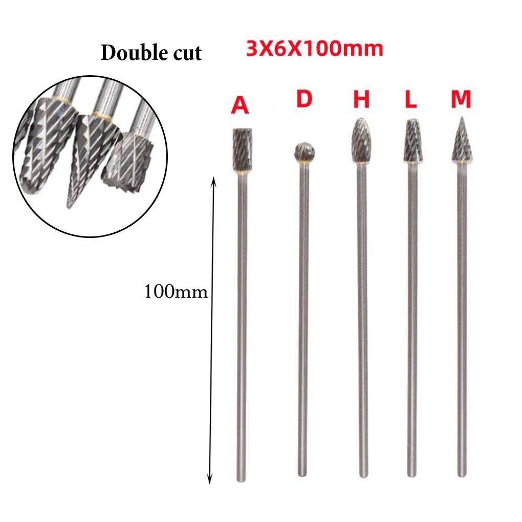 Milling Cutters Set Rotary Tools Solid Carbide Burrs Deburring Cutters