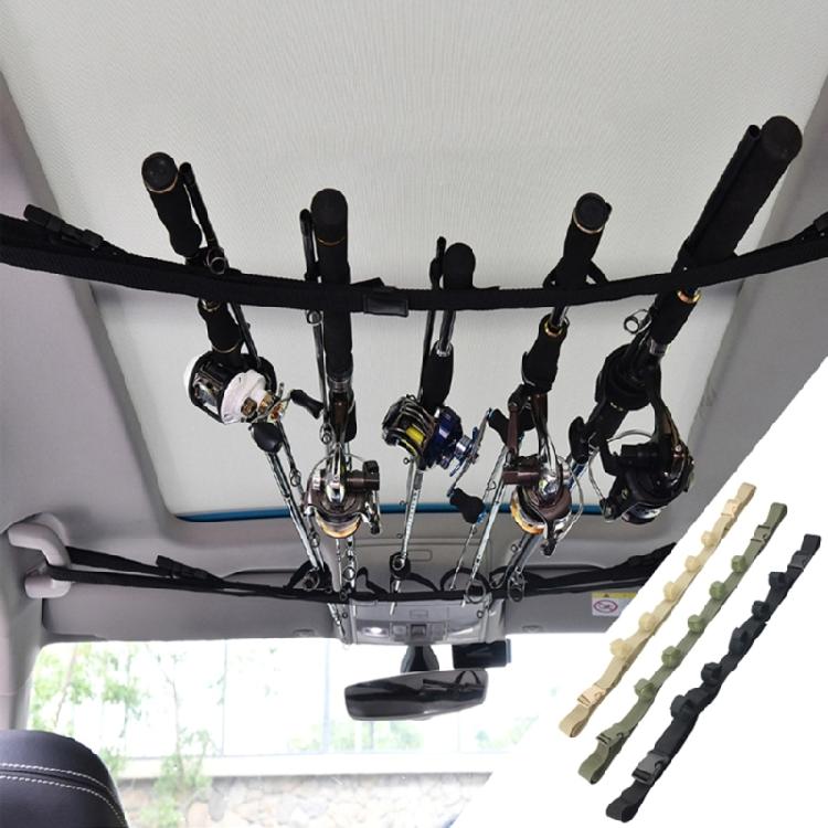 2Pcs Vehicle Fishing Rod Rack Holder Strap Storage Car Rest Belt Carriers for SUV