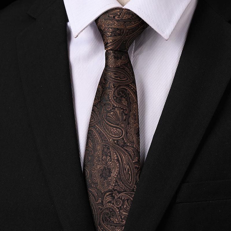 Fashion Versatile Casual Men And Women Retro Hong Kong Style Business Dress Groom Wedding Korean Version 8Cm Hand-Patterned Tie