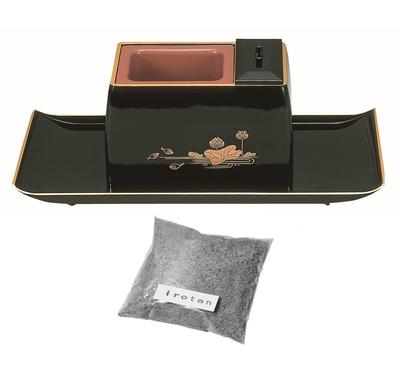 Irotan Incense Burner Set, 5 Inches (Incense Burner, Incense Burner Tray, Incense Ash), Black