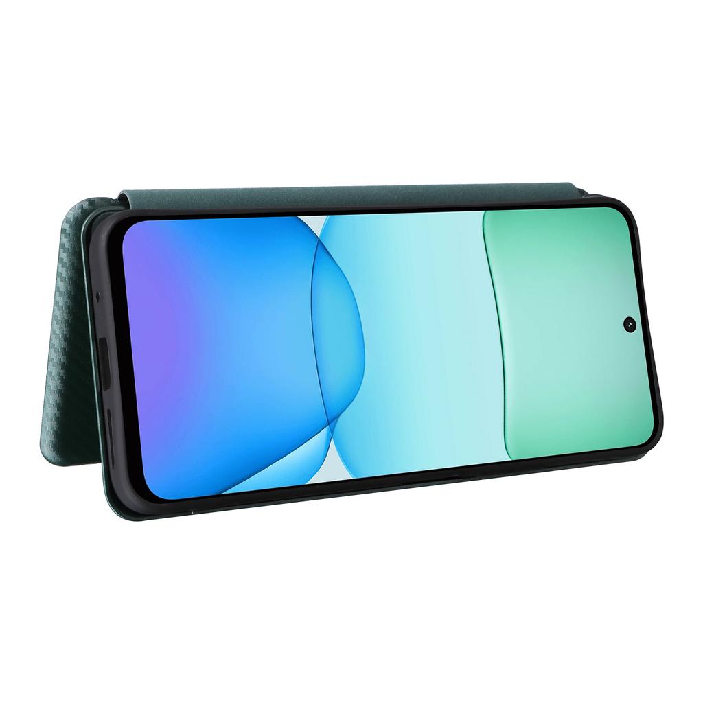 Dla Xiaomi Redmi 13 5G/13 4G/Note 13R 5G Etui na telefon Skóra o teksturze włókna węglowego Pokrowiec ze stojakiem