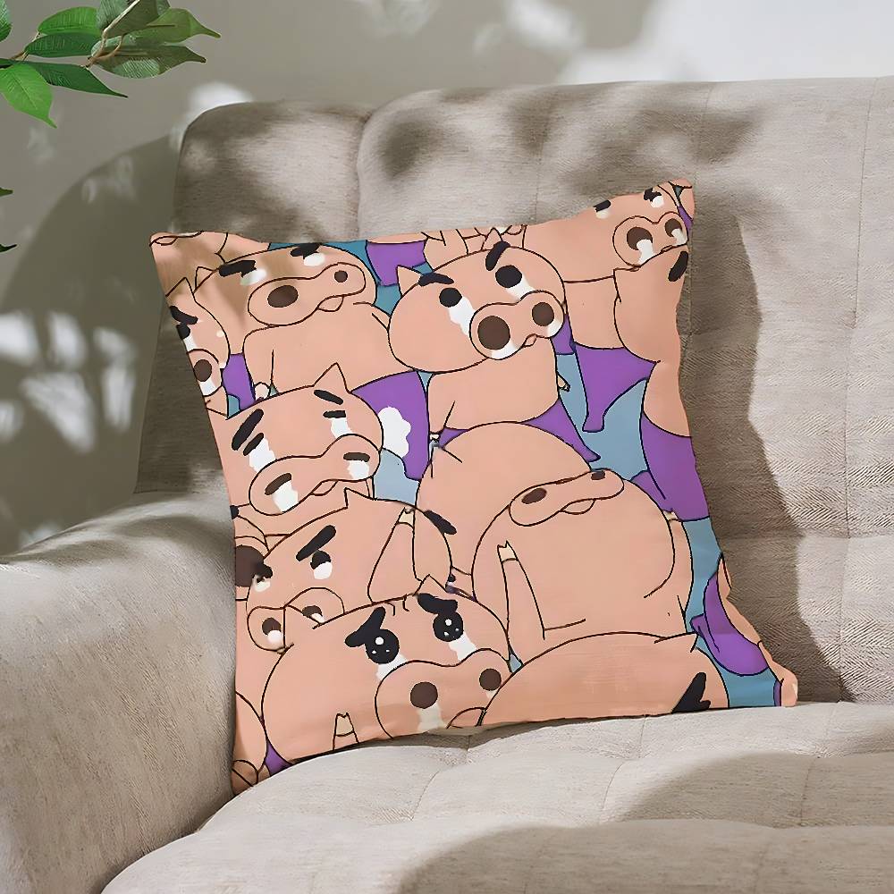 B-Buriburizaemon Pillow Case Cushion Cover Soft Cute Throw Pillow Case For Car Sofa Pillowcase Polyester With Zipper 40cmx40cm