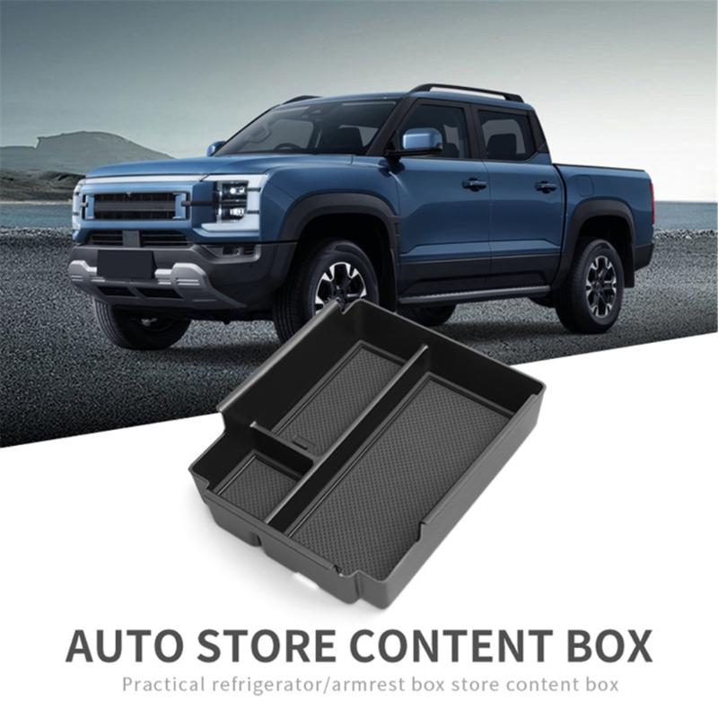 Efficient Armrest Storage Box For BYD Shark 2024 Drivers Focused On Maintaining A Clean Tidying Organized Car Interior