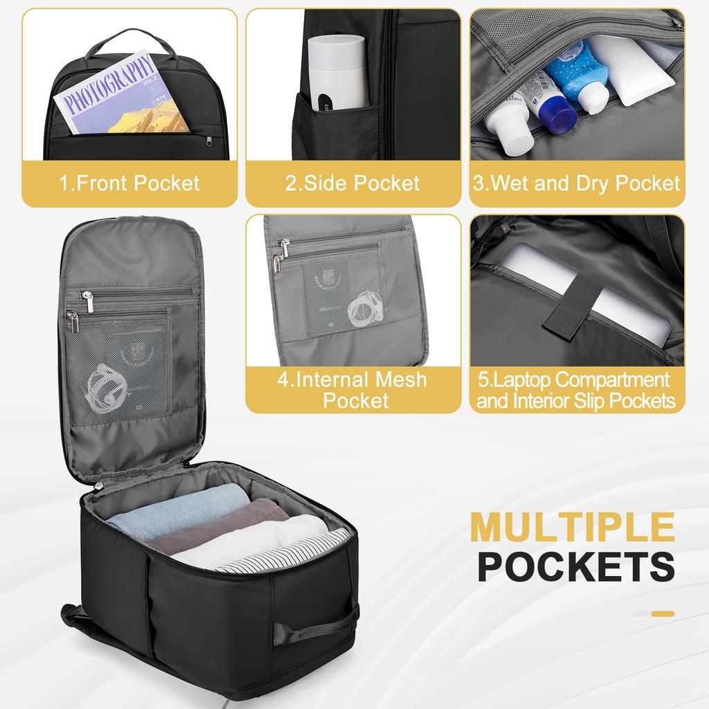 Ryanair Rucksack 40x20x25 Kabinentasche, Handgepäck Reiserucksack für Easyjet Kabinentasche 45x36x20, Laptop-Rucksack für Damen/Herren