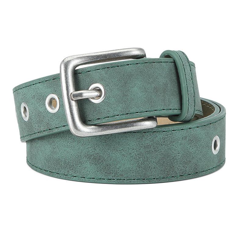 Classic Retro Women's Pu Leather Belt With Sturdy Alloy Buckle For Timeless Chic